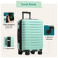 Boren Expandable Hardside Rugged Travel Luggage with 8 Spinner Wheels (3 Piece)