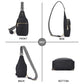Sling Bag for Women Vegan Leather Small Fanny Pack Crossbody Bags Chest Bag for Women Black