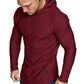 Mens Fashion Athletic Hoodies Sport Sweatshirt Solid Color Fleece Pullover Red X