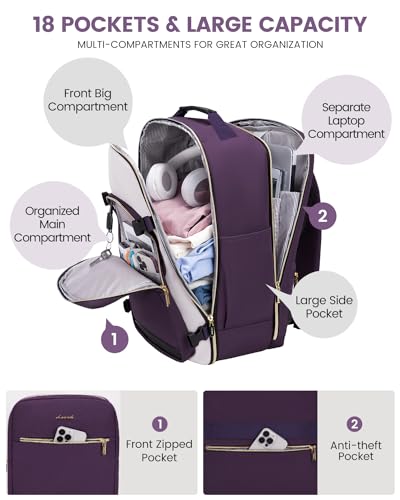 40L Travel Backpack for Women & Men