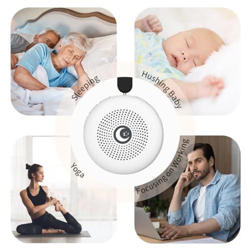 Sleep Sound Machine Portable Noise Machine with 30 Soothing Sounds 4 Timer Memory Function Rechargeable Battery 32 Volume Levels for Sleeping Traveling Relaxing for Baby Kids Adults