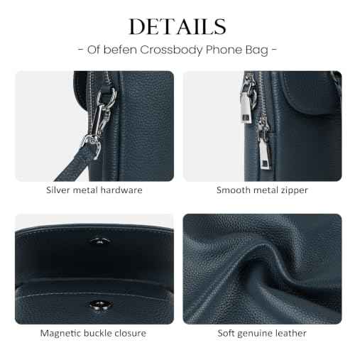 Genuine Leather Small Crossbody Bags for Women Travel Phone Purse