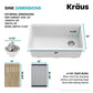 White 30 in Undermount Granite Kitchen Sink KGUW1