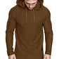 Mens Fashion Athletic Hoodies Sport Sweatshirt Solid Color Fleece Pullover Brown 3X