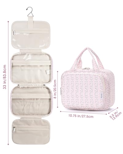 Hanging Toiletry Bag for Women Travel Makeup Bag Organizer Toiletries Bag for Travel Size Essentials Accessories Cosmetics
