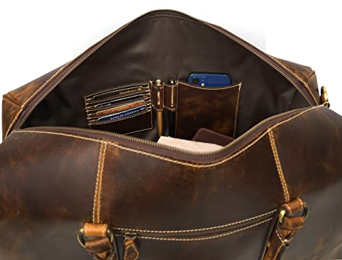 Aaron Leather Duffle Bag for Men