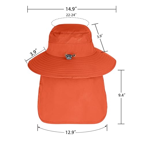 Sun Hats for Men Women with Neck Flap Fishing UPF 50+ UV Protection