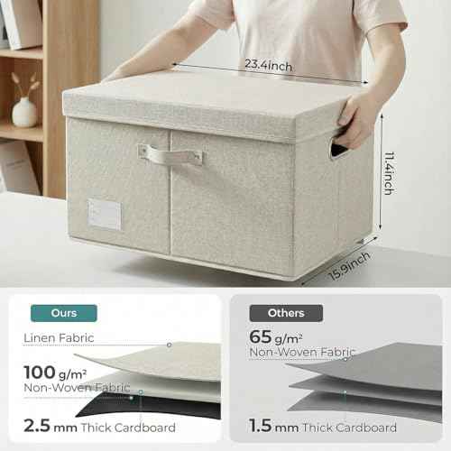 Storage Bins with Lids [3 (3 Count)