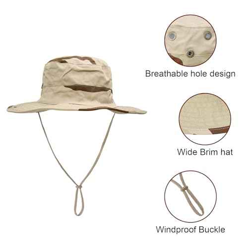 Sun Hats for Men Women Safari Hat Foldable Fishing Hat UPF 50+ Bucket Hat