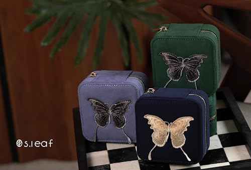 Travel Jewelry Organizer Boxes for Women Small Portable Necklace Earrings Bracelet Rings Travel Case Best Friend Birthday Gifts for Women Trendy