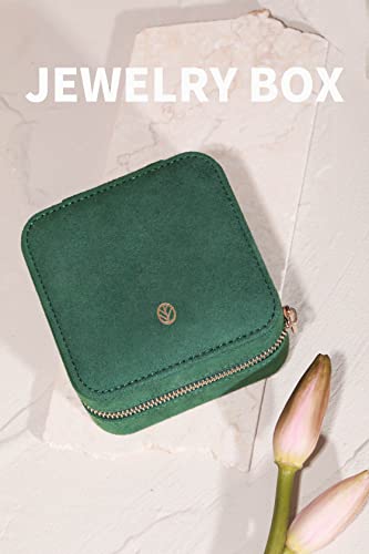 Travel Jewelry Organizer Boxes for Women Small Portable Necklace Earrings Bracelet Rings Travel Case Best Friend Birthday Gifts for Women Trendy