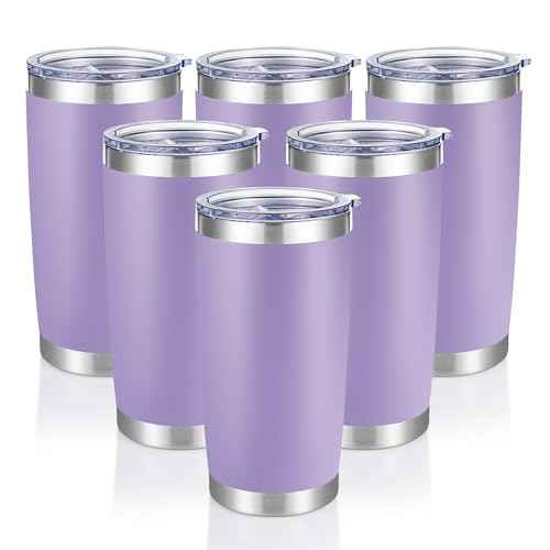 20 oz Tumblers Bulk Stainless Steel Tumbler with Lid (6 Count)