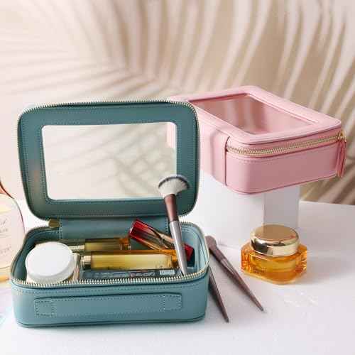 Toiletry bag waterproof cosmetic organizer with handle large opening for travelling