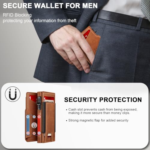 Wallet for Men Wallet with Slim Pop Up Card Holder 9 (13 Count)