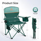 2 Pack Folding Camping Chair with Cooler Bag & Lumbar Support (2 Count)