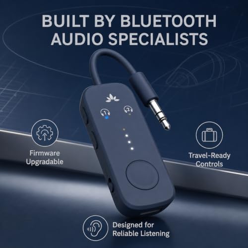 Relay Airplane Bluetooth Adapter for 2 AirPods or Headphones
