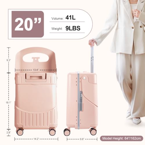 Ride On Luggage with Foldable Seat&Seat Belt