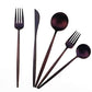 20-Piece 18/10 Stainless Steel Flatware Silverware, Luxury Dinnerware Set Travel Cutlery Tableware Include Knife Fork Spoon Service for 4,Healthy & Eco-Friendly Dishwasher Safe (Purple Matte) (4 Count)