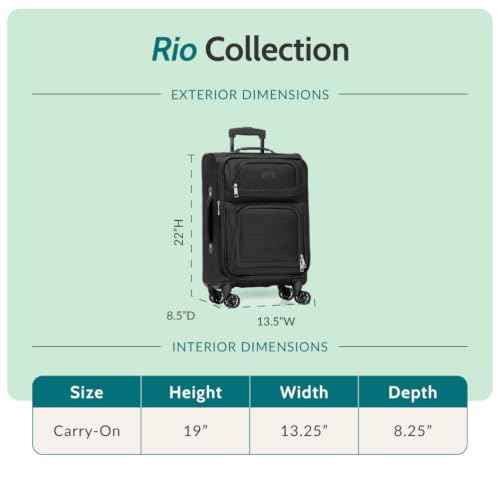 Rio Lightweight Softside Rolling Carry