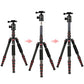 B690C Lightweight Carbon Fiber Portable Tripod Compact Travel Camera Tripod Monopod with 360 Degree Ball Head