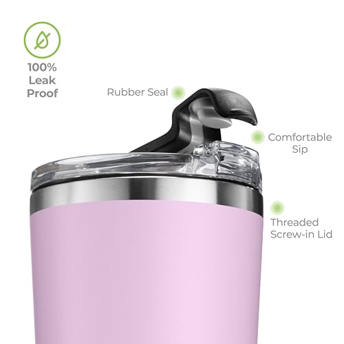 22 oz Insulated Coffee Tumbler with Leakproof Lid
