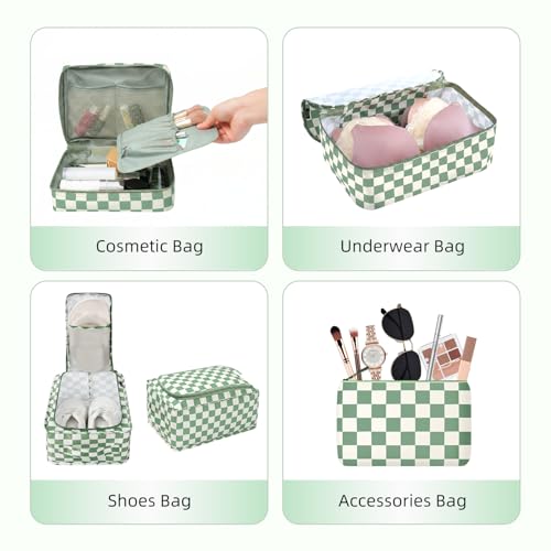 8 Set Packing Cubes Luggage Packing Organizers for Travel Accessories