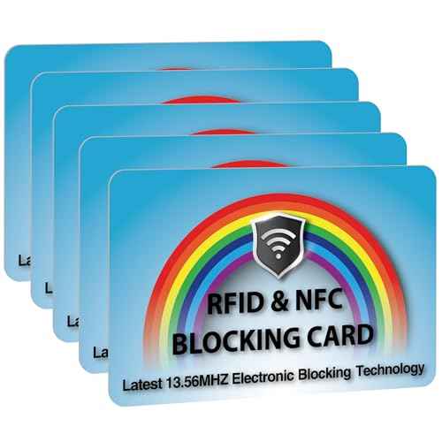 5 Pack RFID Blocking Card Protect Your Entire Wallet (5 Count)