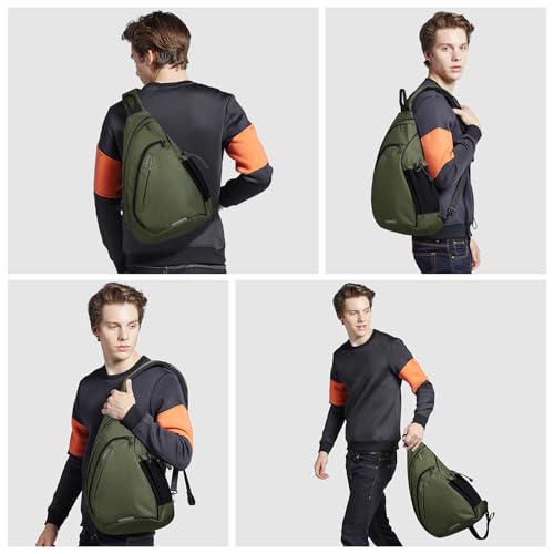 Sling Bag Men Backpack Unisex One Shoulder Bag Hiking Travel Backpack Crossbody with USB Port for Men Women Versatile Casual Daypack