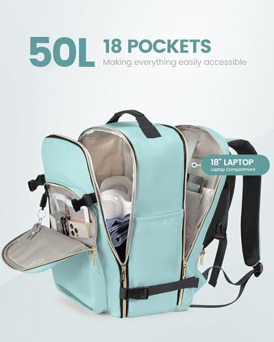 50L Travel Backpack Flight Approved Carry on Backpack