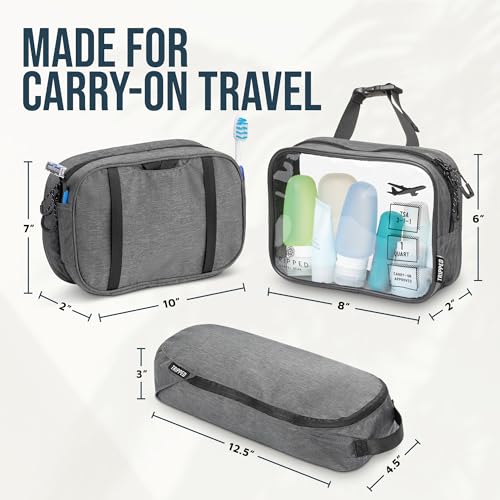 3 Piece Travel Toiletry Bag Set