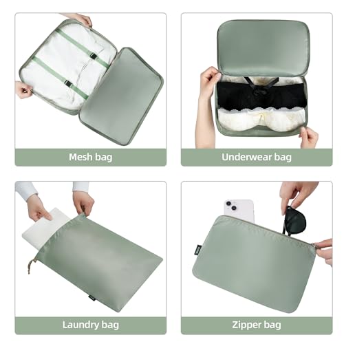 10 Set Packing Cubes Various Sizes Packing Organizer for Travel Accessories Luggage Carry On Suitcase