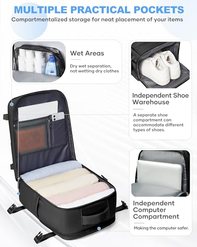 Travel Backpack Carry On for Women Man Gym Backpack with Laptop Compartment Mochila de Viaje Teacher Personal Item Backpacks Rucksack Airplane Accessories Must Haves
