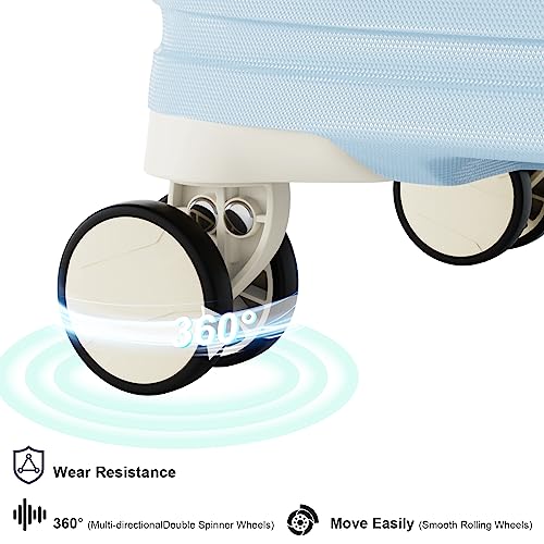 Luggage Set 3 Piece Suitcase Sets with Spinner Wheel (6 Count)