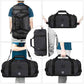 large Gym Duffle Bag Backpack Waterproof Sports Duffel Bags Travel Weekender Bag for Men Women Overnight Bag with Shoes Compartment Black