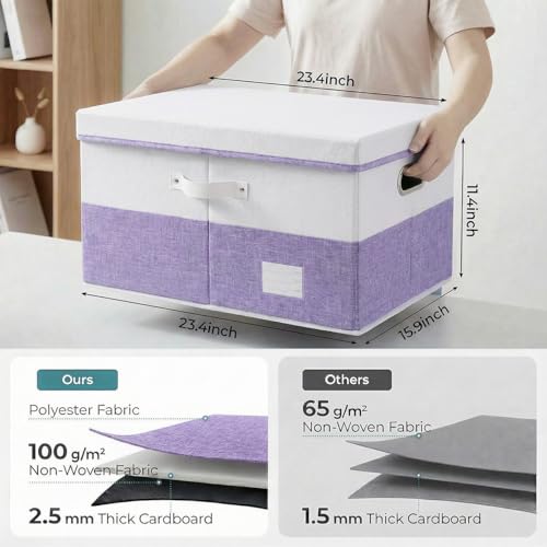 Storage Bins with Lids [3 (3 Count)