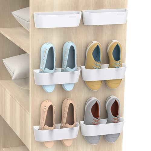 6Pack Wall Shoe Rack (6 Count)