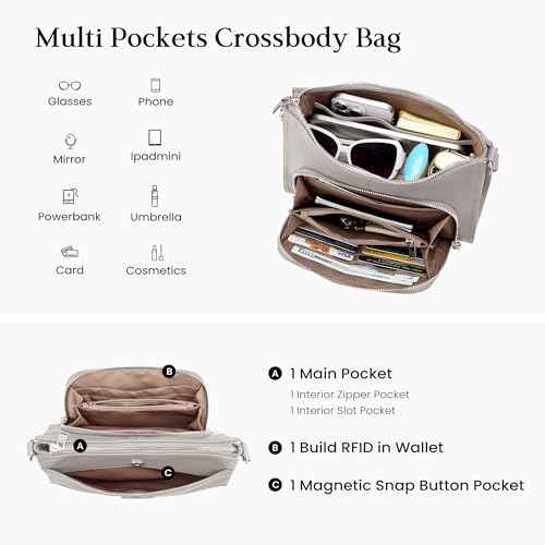 Soft Real Leather Crossbody Bags for Women Travel Wallet Purse