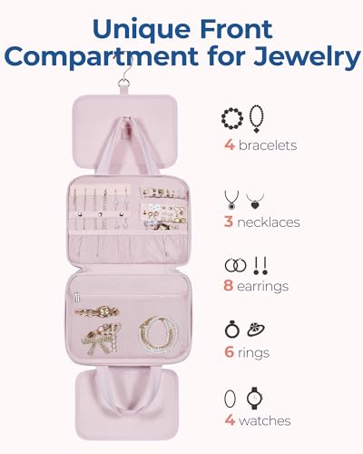 Travel Toiletry Bag with Jewelry Organizer