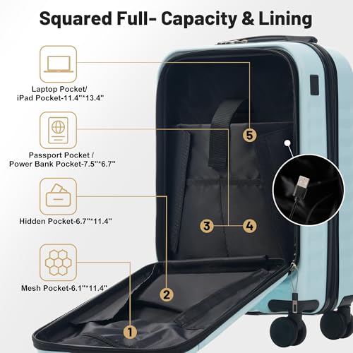 Luggage Sets Front Opening (2 Count)