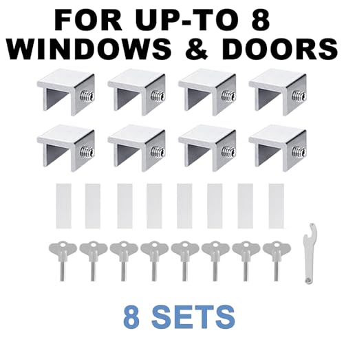 8 Sets Sliding Window Locks for Up and Down Windows (8 Count)