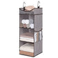 3 Shelf Hanging Closet Organizer with Half Compartment