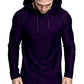 Mens Fashion Athletic Hoodies Sport Sweatshirt Solid Color Fleece Pullover Purple