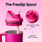 FreeSip Tumbler Stainless Steel Water Bottle 40 oz Read My Lips