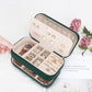 Small Travel Jewelry Box with Double Zipper