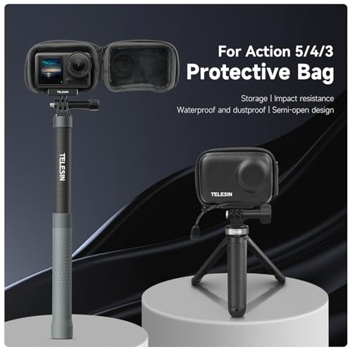 Mini Carry Case Lens Protector for DJI Action 5 Pro Action 4 Action 3 Insta 360 Ace Insta360 Ace Pro Accessories