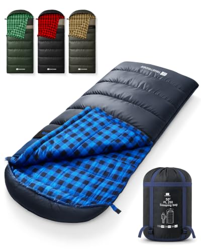 Cotton Flannel XXL Sleeping Bags for Adults Big and Tall