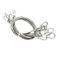 1/8"(3mm) Wire Diam Stainless Steel Cable Eyelets Loops Short Rope Lanyard Safety Tether Chain Lock with Vinyl Coated Cover, 10Pcs 20" Long Clear (10 Count)