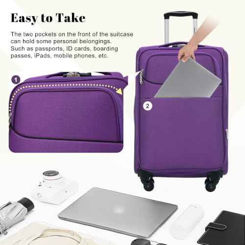 4 Piece Expandable Luggage Set (4 Count)