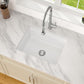22 Inch Undermount Wet Bar Sink Single Bowl Modern Kitchen Sink White Granite Composite Deep Prep Small Sinks 22"×17"×9"