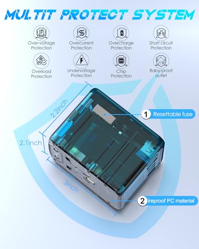 Universal Travel Adapter with 5 USB C